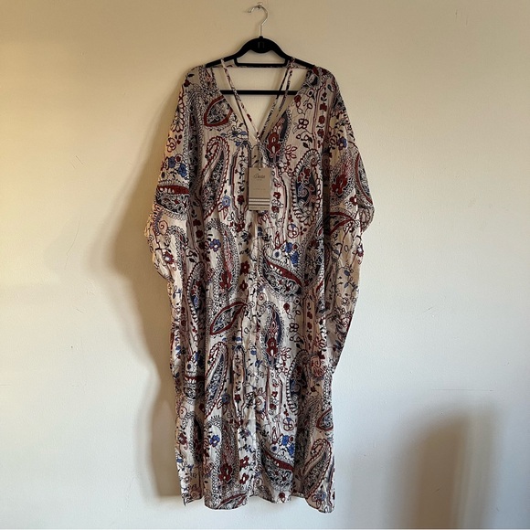 devotion twins Milos Dress Multicolor In Blue printed size S cotton C7 - Picture 2 of 5